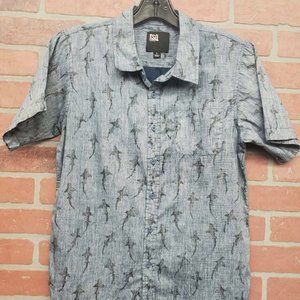 RSQ Collective Button Down Shark Print Shirt